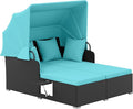 Tangkula Patio Rattan Daybed by TANGKULA