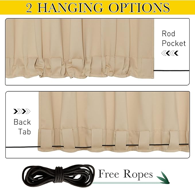 NICETOWN 2 Panels Outdoor Curtains - Image 4