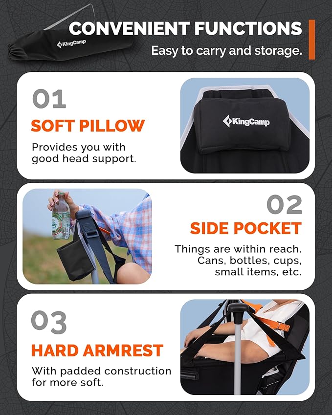 KingCamp Hammock Chair with Footrest – Heavy Duty Swinging Rocking Camping - Image 6
