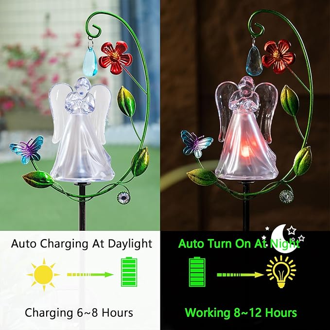 Solar Angel Light for Cemetery Decor - Image 4