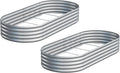 2PCS 6x3x1ft Galvanized Metal Raised Garden Bed Kit, Outdoor Planter Box by Easllre