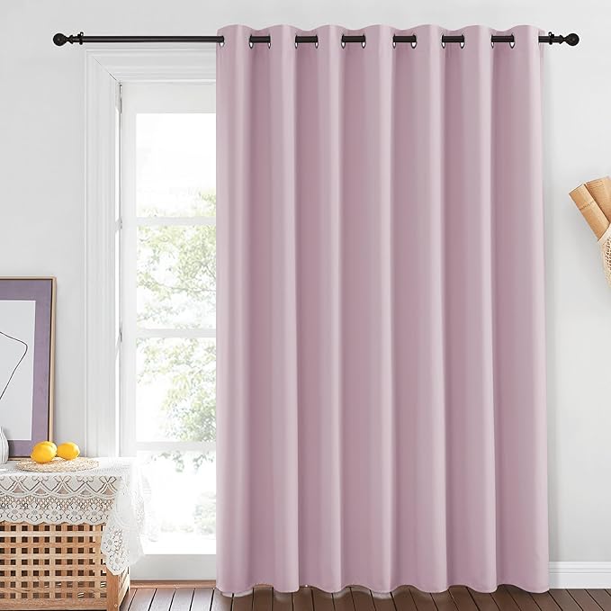 NICETOWN Room Darkening Baby Pink Curtains W100 x L84 - Image 2