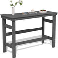 SERWALL 41" Outdoor Bar Table, All Weather HDPE Patio Bar Counter Height Table by SERWALL