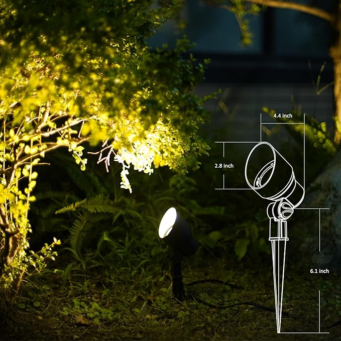Malibu 8 Pack Low Voltage Spotlights Outdoor Landscape Lighting 20W 145 Lumens - Image 8