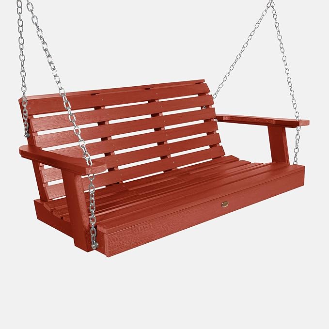 Highwood Weatherly Porch Swing, 4 Feet, Rustic Red by highwood