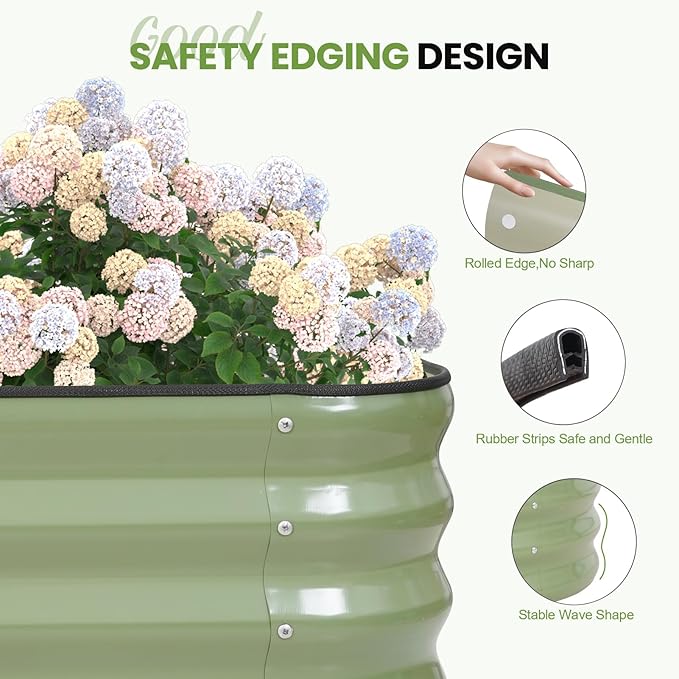 G GOOD GAIN 3-in-1 Adjustable Raised Garden Bed Kit | Galvanized Planter Boxes - Image 4