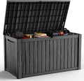 DRATO 200 Gallon Deck Box, Waterproof Resin Large Outdoor Storgae Box by DRATOprovidesawarmandcozy