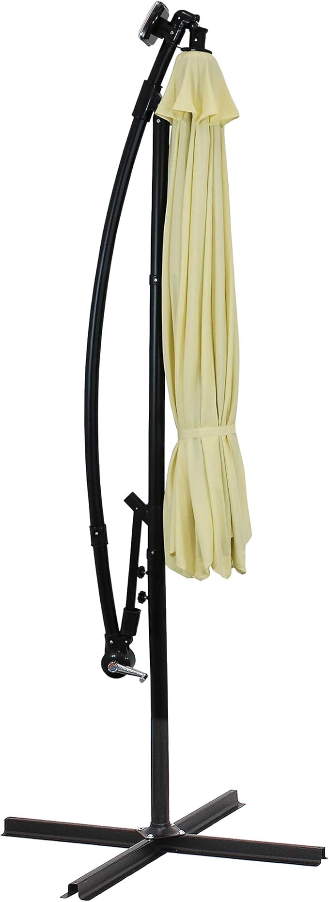 Sunnydaze 10' Solar Offset Patio Umbrella - Image 7
