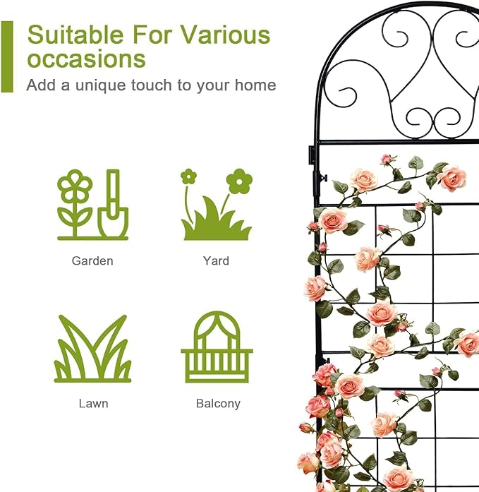 hogardeck 1PC 45x14 Inch Heavy Duty Metal Trellis - Image 5