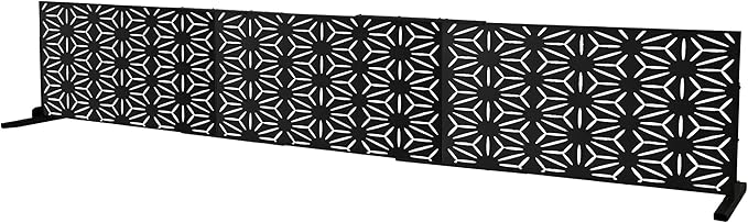 Oakland Living 6 ft. X 4 ft. Black Freestanding Metal Privacy Screen Room - Image 6