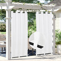 Easy-Going Linen Look Outdoor Curtains Waterproof Windproof Porch Curtains by Easy-Going