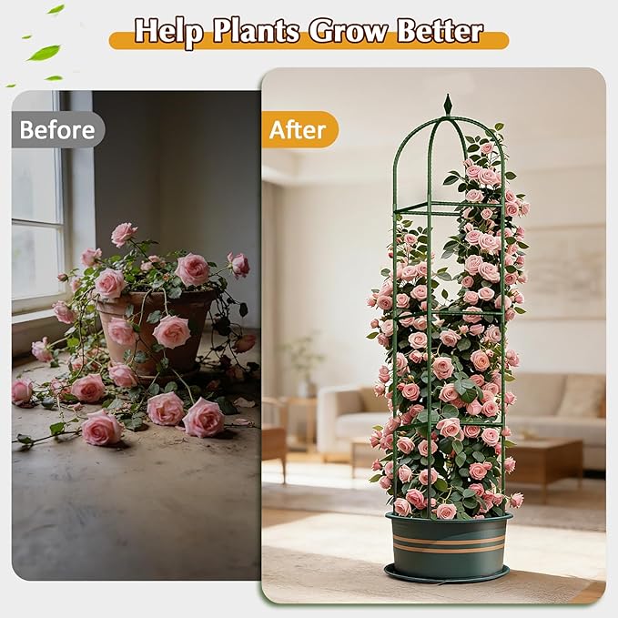 Garden Trellis for Climbing Plants, Tomato Cage, Cucumber Trellis, Rustproof - Image 5
