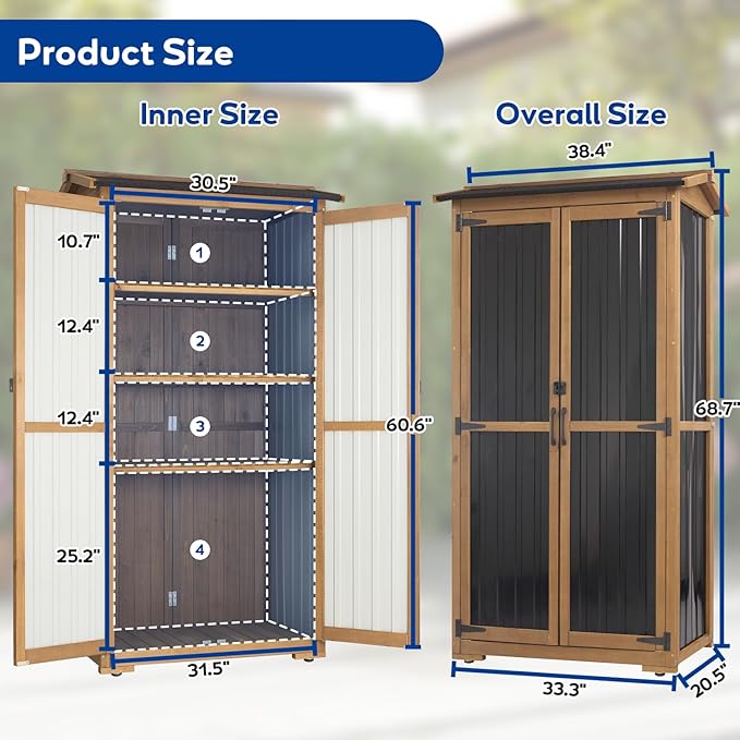 Storage Cabinet Outdoor Garage Cabinets - Image 5