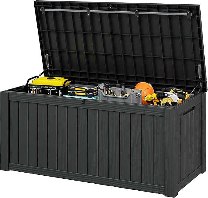 Outdoor Storage Box, Resin Deck Boxes Indoor and outdoor, Waterproof Storage - Image 5