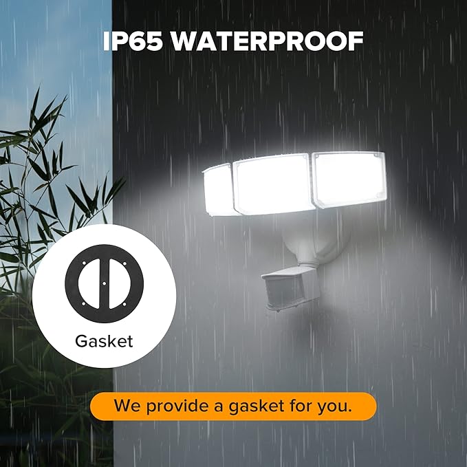 LUTEC 2 Pack 72W 7500LM LED Security Lights Motion Sensor Light Outdoor - Image 8