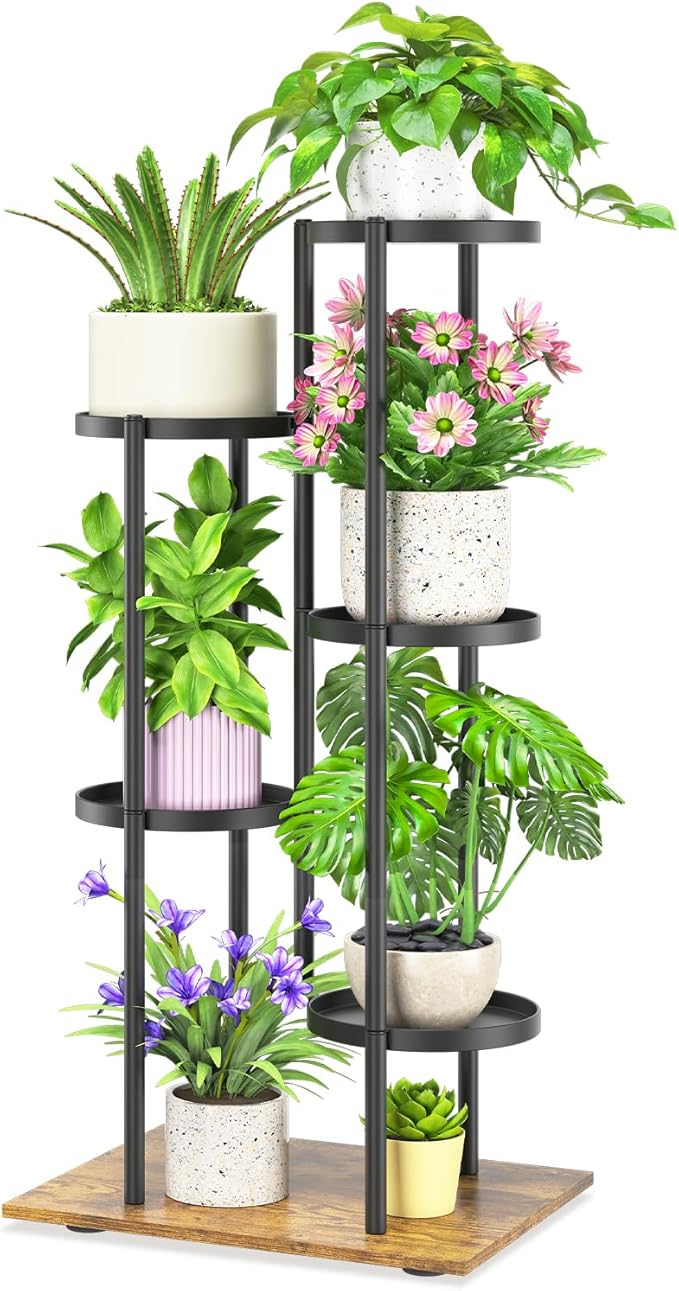 iDavosic.ly 5 Tier Plant Stand Indoor Outdoor, Tiered Corner Multiple Flower by iDavosicly