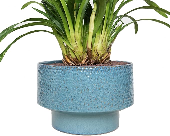 Ceramic Planters 11 Inch, Honeycomb Ceramic Pots by Fzfeiyy