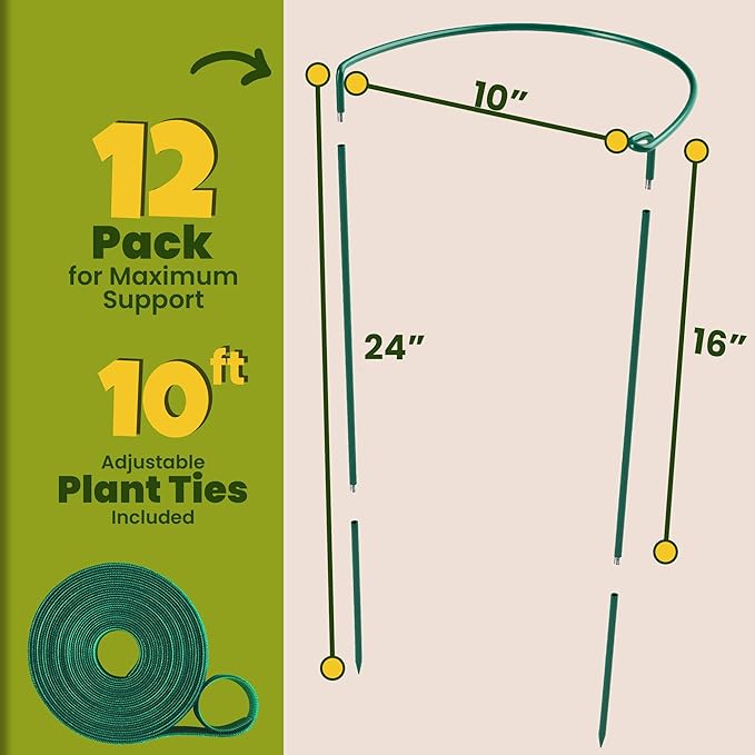 12 Pack Plant Support Stakes – Tall Plant Stakes - Image 2