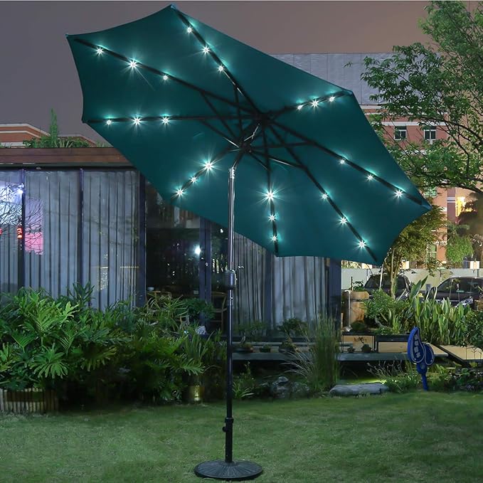Sunnyglade 9' Solar LED Lighted Patio Umbrella - Image 6