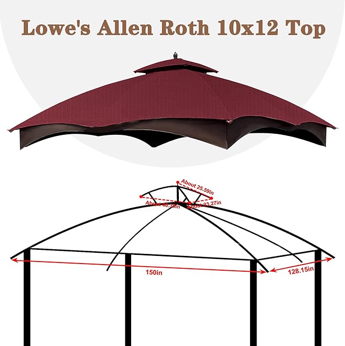 SCOCANOPY Burgundy Ripstop Replacement Roof - Image 5