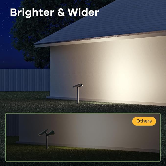 Consciot Solar Spot Lights Outdoor, 4 Pack, 600 Lumens, IP65 Waterproof - Image 4