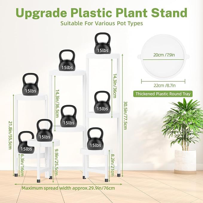 iDavosic.ly 8 Tier Folding Plant Stand Indoor Outdoor - Image 5