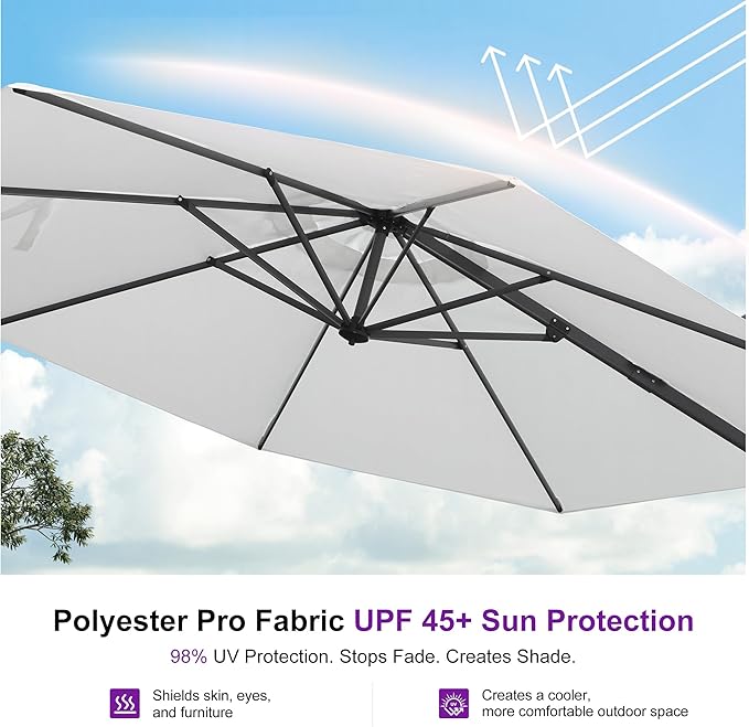 PURPLE LEAF 11 Feet Patio Umbrella - Image 5