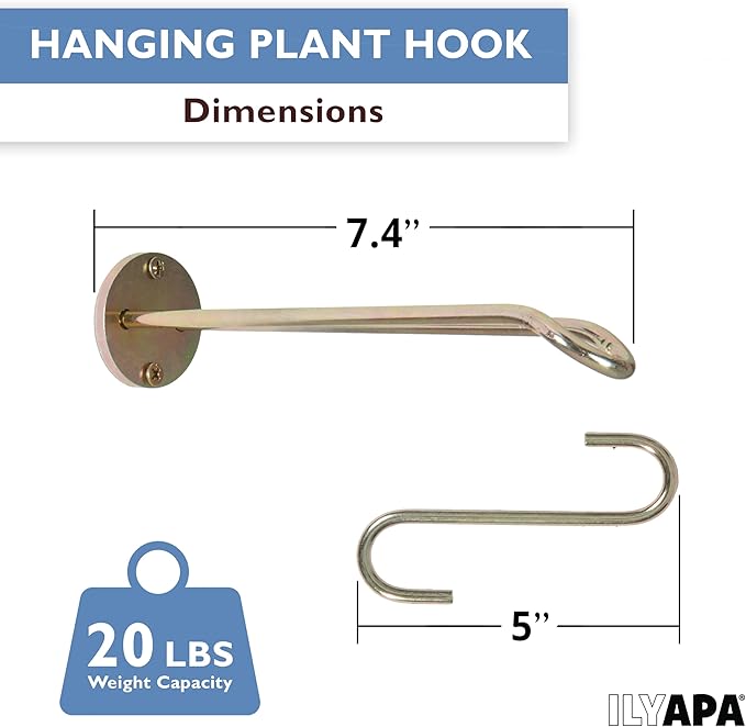 Ilyapa 3 Pack Metal Wall Plant Hangers - Image 2