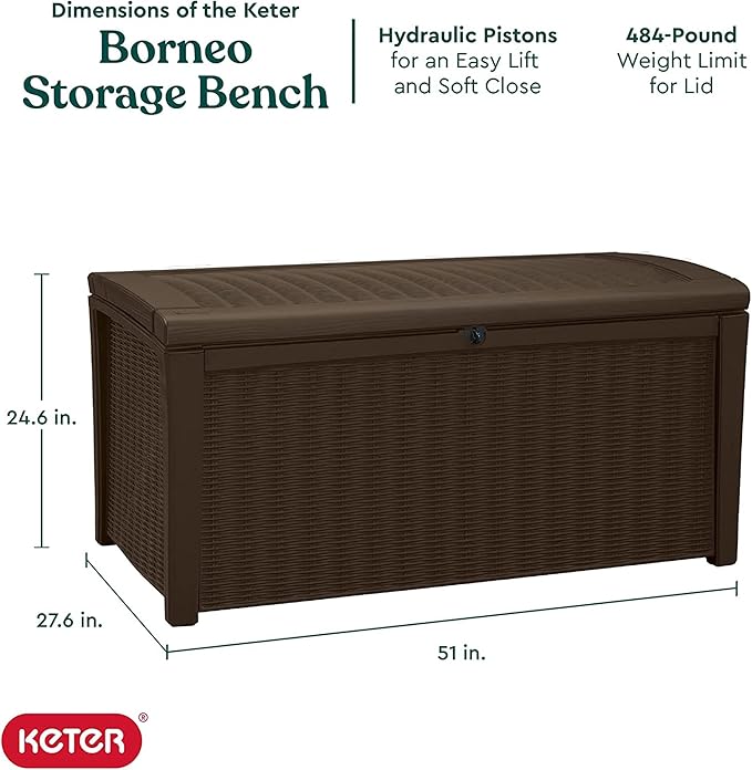 Keter Borneo 110 Gallon Resin Deck Box - Image 2