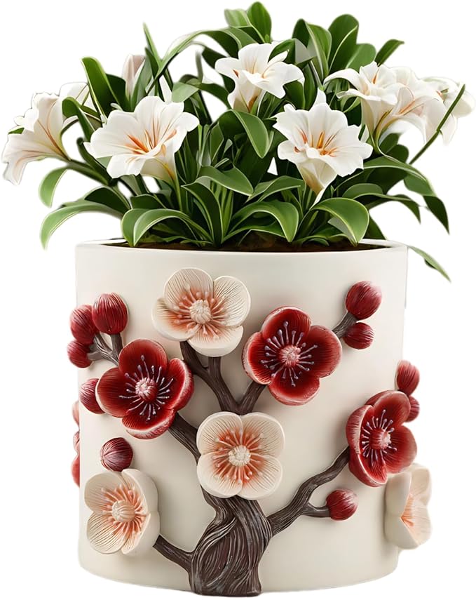 Flower Pot, 5 Inch Cute Plant Pots by Gueiddi