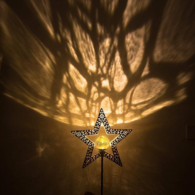 TAKE ME Star Solar Lights Garden Outdoor Decor Waterproof Metal Solar Stakes - Image 4