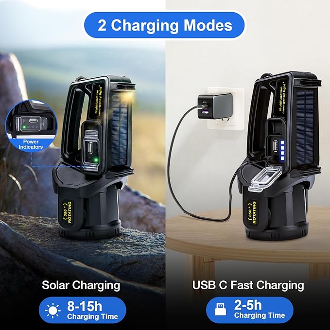 Rechargeable Spotlight Flashlight, Peascat 2, 000L Lumens LED Handheld Spot - Image 4