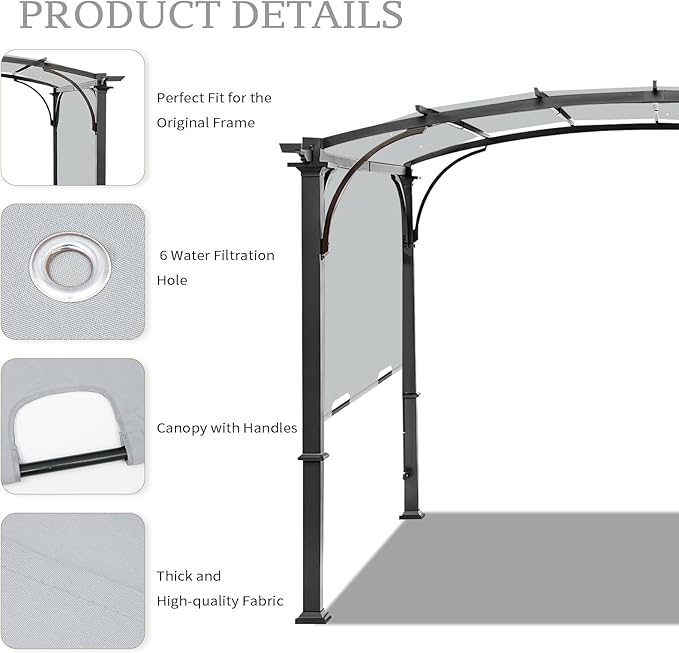 Pergola Canopy Replacement Cover - Image 4