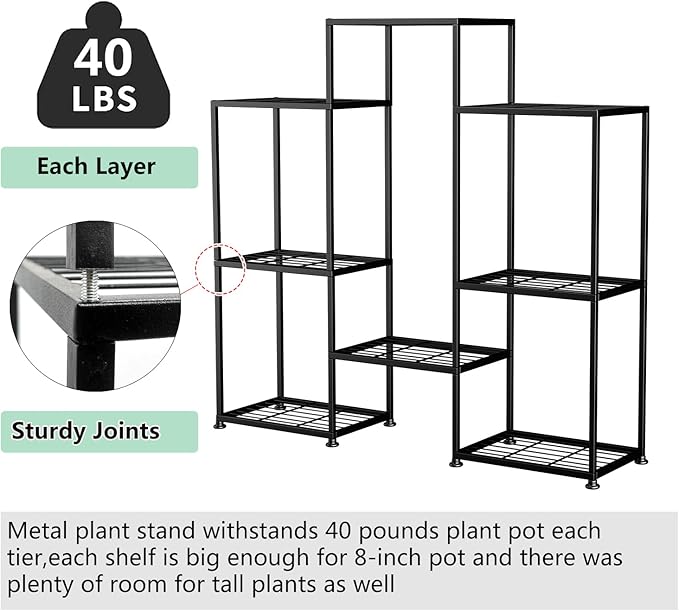 Metal Plant Stand Indoor Metal Plant Stands Outdoor Tiered Plant Shelf - Image 5