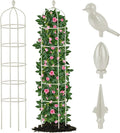 Garden Obelisk Trellis for Climbing Plants Outdoor 6.7 Ft Rose Bush Round by Miuwauer