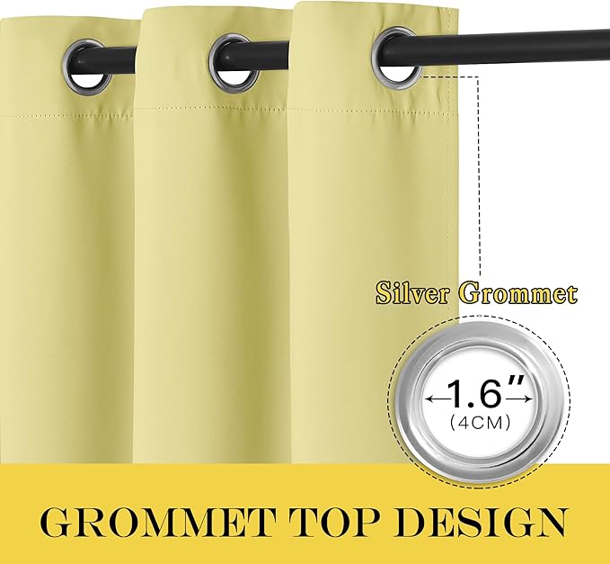NICETOWN Blackout Sliding Glass Door Curtain 84 inches Long, Grommet Thermal - Image 5