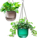 Melphoe 2 Pack Self Watering Hanging Planters Indoor Flower Pots, 6.5 Inch by Melphoe