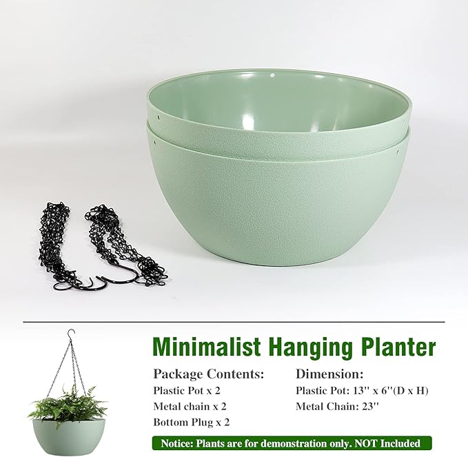 13 inch Large Hanging Planters Plant Pots - Image 4