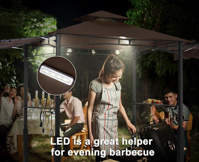 ABCCANOPY Grill Gazebo with 2 Side Awnings - Image 7
