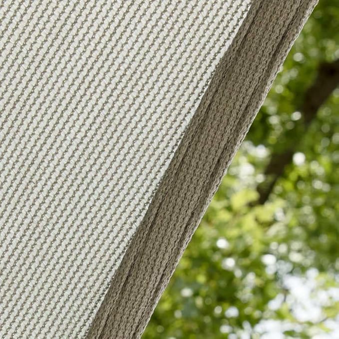 Amgo 14' x 14' x 19.8' Grey Right Triangle Sun Shade Sail UPF50+ Canopy Awning - Image 8