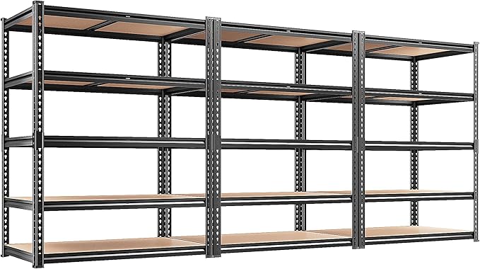 REIBII 2400LBS Storage Shelves 5 Tier Garage Shelving Heavy Duty, Adjustable by REIBII