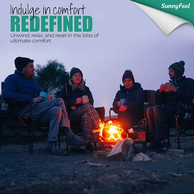 SUNNYFEEL Heated Camping Directors Chair, Heavy Duty, Oversized Outdoor - Image 4