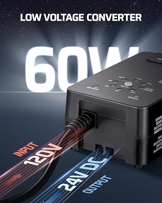 DEWENWILS 60W Low Voltage Landscape Transformer 120V AC to 24V DC, Outdoor - Image 4