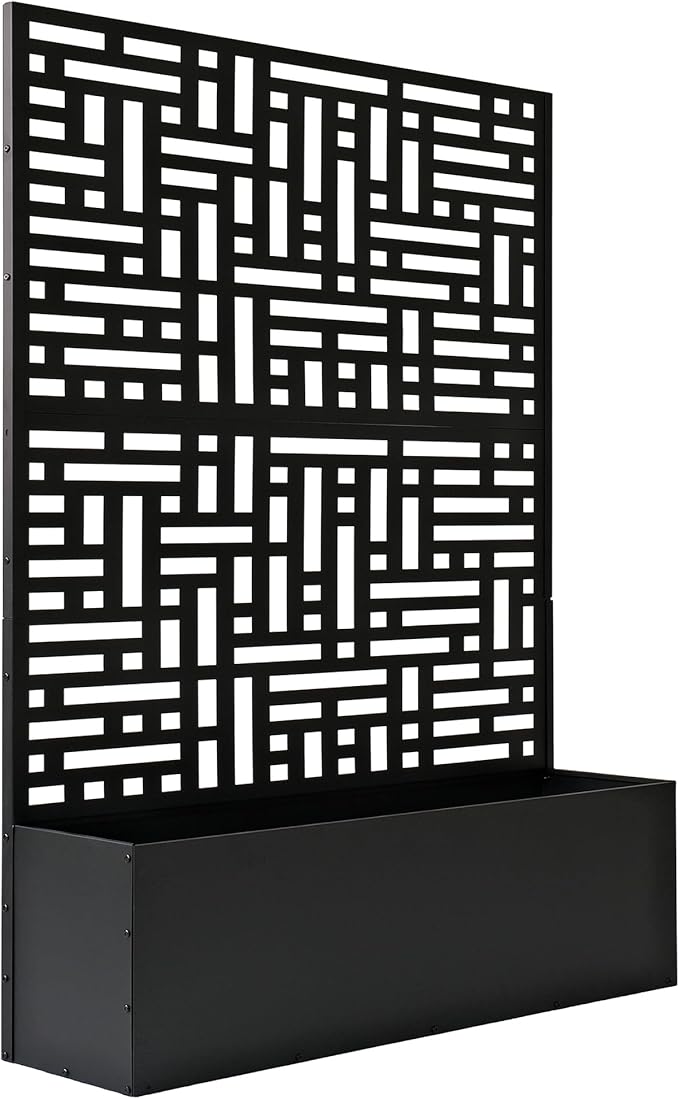 Oakland Living 6 ft. X 4 ft. Black Freestanding Metal Privacy Screen Room by Oakland+Living