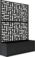 Oakland Living 6 ft. X 4 ft. Black Freestanding Metal Privacy Screen Room by Oakland+Living