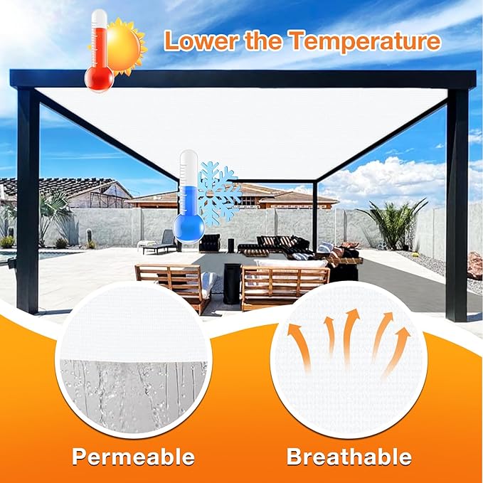 Artpuch Outdoor Pergola Shade Cover 4' X 24' Sun Shade Cloth - Image 4