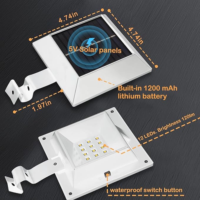 Solar Flag Pole Light, Bright White 6000k Flagpole Light Upgrade Solar Powered - Image 6
