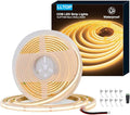 COB LED Strip Lights Waterproof IP67 DC24v Warm White 3000K 16.4ft/5m High CRI by LLTOP