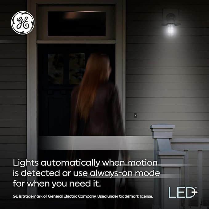 GE LED+ Motion Sensor LED Light Bulbs, PAR38 Outdoor Security Floodlights - Image 4