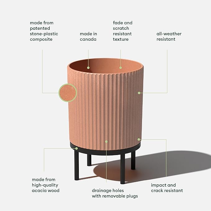 Veradek Demi Series Round Planter w/Stand - Image 2